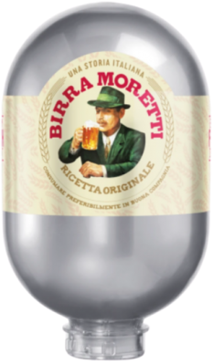 Birra Moretti Blade fust van 8 liter Birra Moretti Blade fust van 8 liter